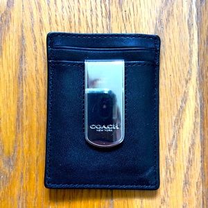 Black Coach Mens 3-In-1 Card Wallet